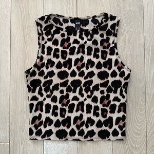 CCP Leopard Print Sleeveless Tank Top Women’s Size Medium